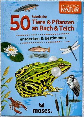 50 heimische Tiere & Pflanzen Bach & Teich Expedition Natur Moses Lernspiel 9761