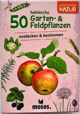 50 heimische Garten- & Feldpflanzen Expedition Natur Moses Lernspiel Karten 9779