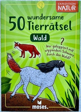 50 wundersame Tierrätsel Wald Expedition Natur Moses Lernspiel Kartenspiel 9822