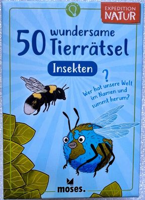 50 wundersame Tierrätsel Insekten Expedition Moses Lernspiel Kartenspiel 9823