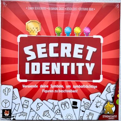 Secret Identity Strohmann Games Familienspiel Legespiel Brettspiel Partyspiel