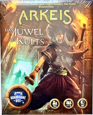 Arkeis Das Juwel des Kults Board Game Box Brettspiel Familienspiel Miniaturspiel