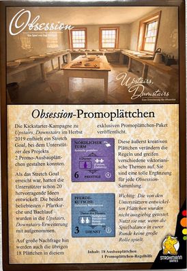 Obsession Promoplättchen Strohmann Game Brettspiel Kennerspiel Familienspiel