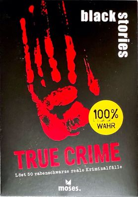 black stories True Crime Moses Partyspiel Kartenspiel Rätselspiel Ratespiel