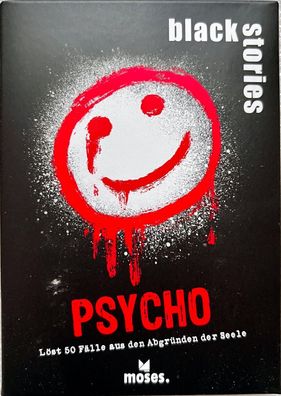 black stories Psycho Moses Partyspiel Kartenspiel Rätselspiel Ratespiel