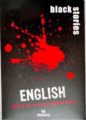 black stories English Moses Partyspiel Kartenspiel Rätselspiel Ratespiel
