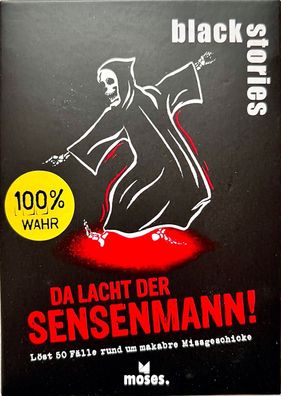 black stories Da lacht der Sensenmann! Moses Partyspiel Kartenspiel Ratespiel
