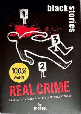 black stories Real Crime Moses Partyspiel Kartenspiel Ratespiel Rätselspiel