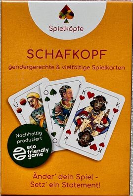 Schafkopf Gendergerecht Spielköpfe Familienspiel Kartenspiel Gesellschaftsspiel