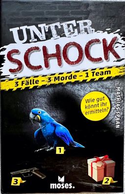 Unter Schock Moses Rätselspiel Brettspiel Kooperatives Spiel Krimispiel Karten