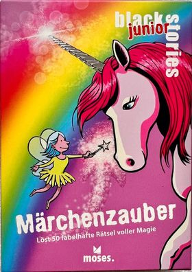 black stories Junior Märchenzauber Moses Kinderspiel Kartenspiel Ratespiel Party
