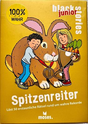 black stories Junior Spitzenreiter Moses Kinderspiel Kartenspiel Ratespiel