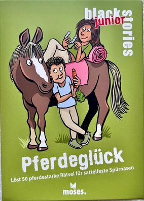 black stories Junior Pferdeglück Moses Kinderspiel Kartenspiel Ratespiel Rätsel