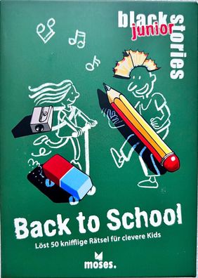 black stories Junior Back to School Moses Kinderspiel Kartenspiel Ratespiel