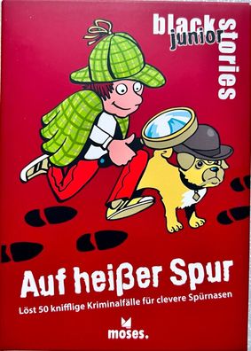 black stories Junior Auf heißer Spur Moses Kinderspiel Kartenspiel Ratespiel