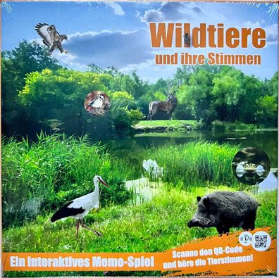 Wildtiere und ihre Stimmen LernMedio Legespiel Familienspiel Lernspiel Memospiel