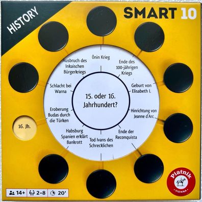 Smart 10 100 Fragen History Piatnik Familienspiel Brettspiel Wortspiel