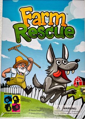 Farm Rescue Brain Games Legespiel Würfelspiel Kinderspiel Familienspiel Üben