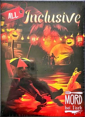 Mord bei Tisch All Inclusive Mandino Partyspiel Kennerspiel Krimi Dinner Mystery