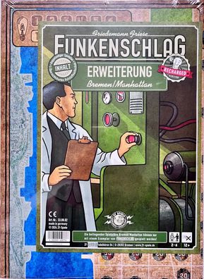 Funkenschlag Bremen Manhattan 15. Erweiterung 2F-Spiele Familienspiel Brettspiel