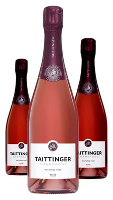 3 x Champagne Taittinger Nocturne Sec 'City Lights' Rosé