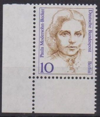 Berlin 1988 postfrisch Modersohn-Becker Malerin MiNr. 806 Ecke unten links