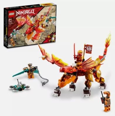 LEGO 71762 Ninjago Kais Feuerdrache EVO, Drachen Spielzeug ab 6 Jahren mit Feuerdrach