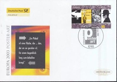 BRD 2003 Deutsche Post FDC MiNr. 2336 Europa Plakatkunst