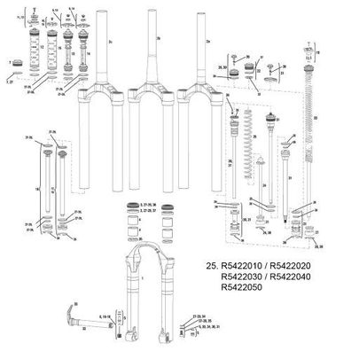 Rockshox Federgabel Lyrik A1-A2 2010-2016 170 mm, mittel