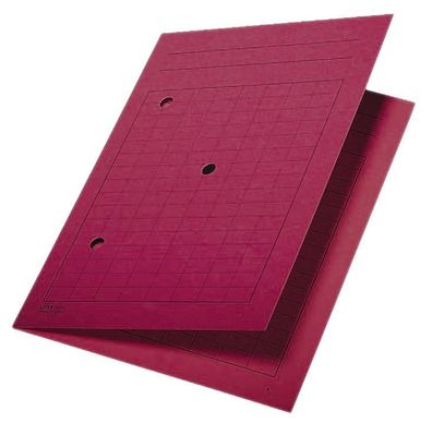 Leitz 3998-00-25 3998 Umlaufmappe, A4, Gitterdruck, Manilakarton 320 g/qm, rot