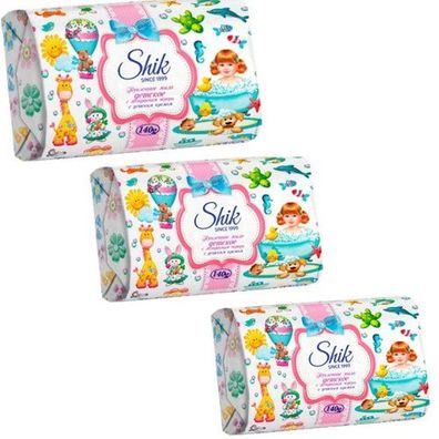 3 St.x 140 g Shik Babyseife Kinderseife Seife mit Zweizahn