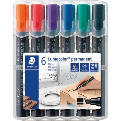 Staedtler Lumocolor Permanent-Marker 350, 6er Etui