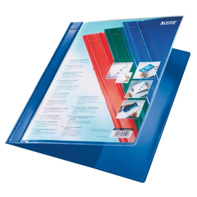 LEITZ Schnellhefter Exquisit mit Pr„sentationstasche, blau
