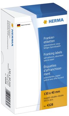 Herma 4328 4328 Frankier-Etiketten - doppelt, 130x40