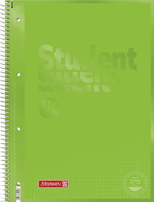 Brunnen 1067928152 Collegeblock Student Premium Colour Code A4 kariert, mit Randli