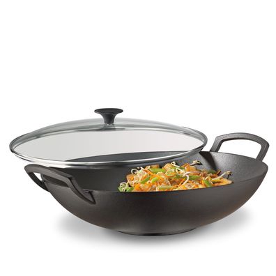 Spring Wok Gusswok mit Glassdeckel 35 cm 1692120635