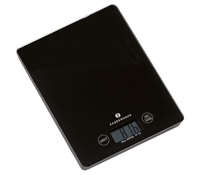 Zassenhaus Digitale Küchenwaage Balance, schwarz 73195