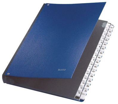 Leitz 5931-00-35 5931 Pultordner 1-31 - 32 Fächer, PP, blau