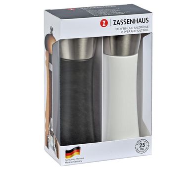 Zassenhaus Mühlen-Set Augsburg 18 cm schwarz/weiß 23732