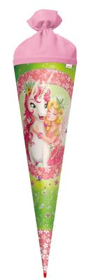 ROTH 677484 Schultüte Einhornglück - rund, 70 cm, Glitzer