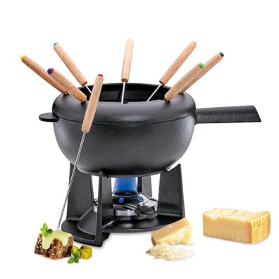 Spring Saas Fee Guss-Fondue-Garnitur schwarz matt 20 cm 2892516020