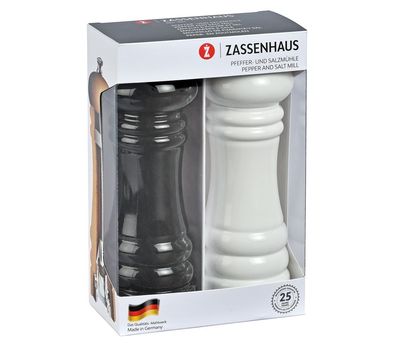 Zassenhaus Mühlen-Set BERLIN 18 cm schwarz/weiß 23725