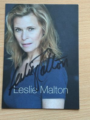 Leslie Malton Autogrammkarte original signiert #S4125