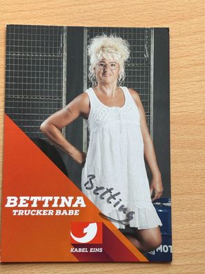 Truckerbabe Bettina - Autogrammkarte original signiert - S9161
