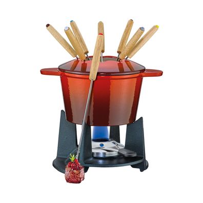 Spring Grenoble Guss-Fondue-Garnitur rot 16 cm 2894566016