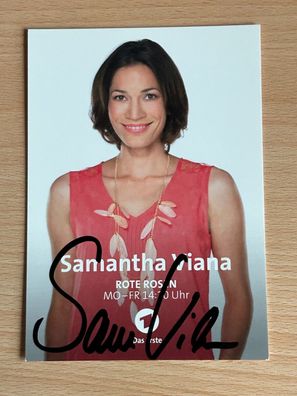 Samantha Viana Rote Rosen Autogrammkarte original signiert #S5465