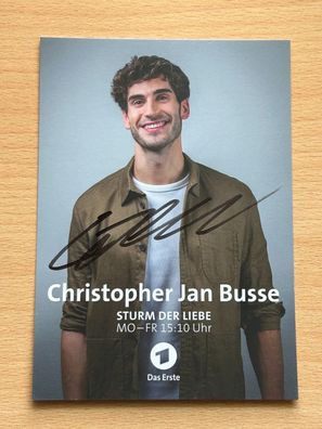 Christopher jan Busse - Sturm der Liebe- Autogrammkarte original signiert- S7420