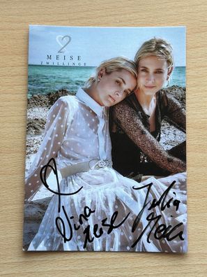 Meise Zwillinge Nina + Julia Meise - Autogrammkarte original signiert - #S8254