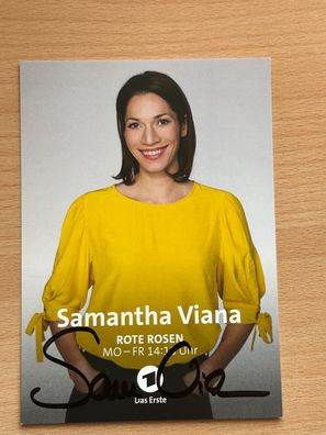 Samatha Viana - Rote Rosen - Autogrammkarte original signiert - #11677