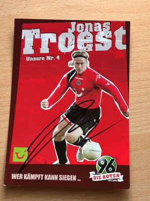 Jonas Troest - Hannover 96 - Autogrammkarte original signiert - #S3645